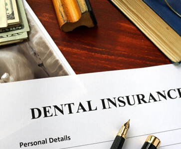 dental insurance form on a table
