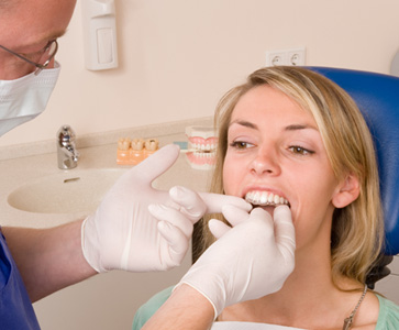 Patient in Los Angeles getting Invisalign from dentist