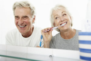 senior couple, smiling couple, senior dental care