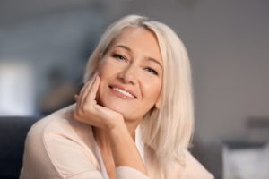 attractive woman smiling nice teeth