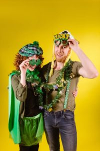 Couple celebrating St. Patrick’s Day